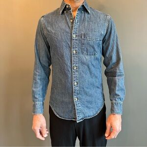 J Crew Men's Denim Shirt - Blue